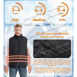 Heated Vest Jacket for Men & Women – Electric USB Winter Thermal Coat 28/9 Zone Body Warmer 6XL