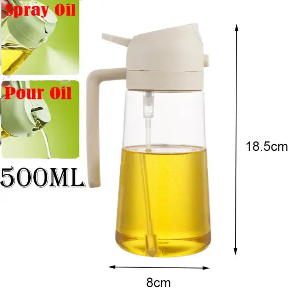 2in1 500ml Plastic kitchen oil sprayer Spray Oil Olive spray bottle for oil Dispenser BBQ Baking Roasting Picnic