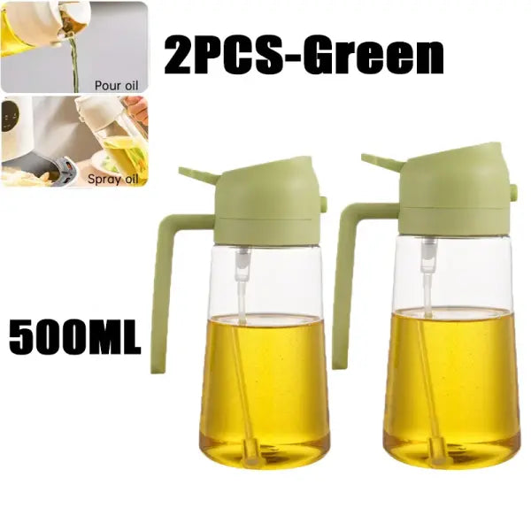 2in1 500ml Plastic kitchen oil sprayer Spray Oil Olive spray bottle for oil Dispenser BBQ Baking Roasting Picnic