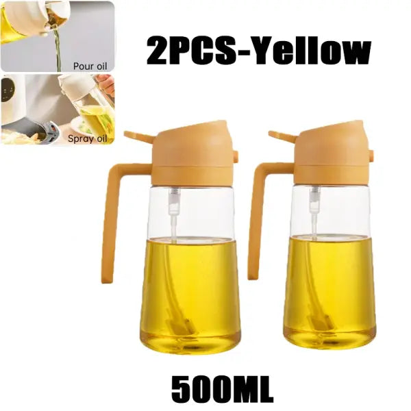 2in1 500ml Plastic kitchen oil sprayer Spray Oil Olive spray bottle for oil Dispenser BBQ Baking Roasting Picnic
