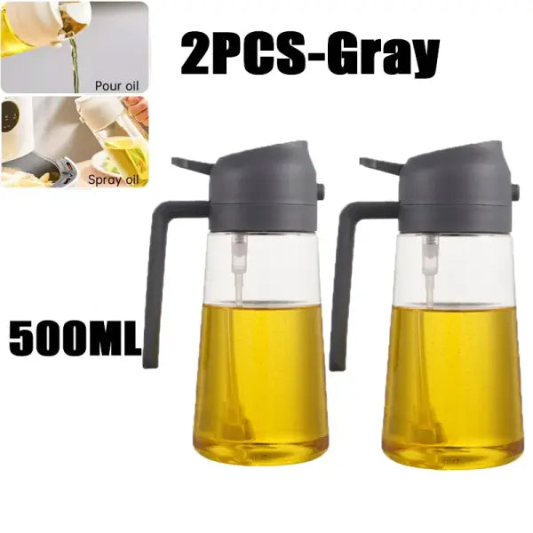2in1 500ml Plastic kitchen oil sprayer Spray Oil Olive spray bottle for oil Dispenser BBQ Baking Roasting Picnic