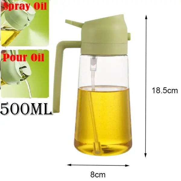 2in1 500ml Plastic kitchen oil sprayer Spray Oil Olive spray bottle for oil Dispenser BBQ Baking Roasting Picnic