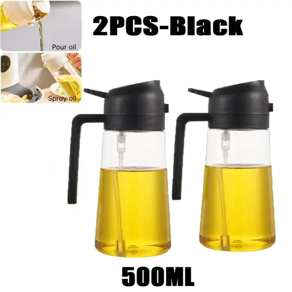 2in1 500ml Plastic kitchen oil sprayer Spray Oil Olive spray bottle for oil Dispenser BBQ Baking Roasting Picnic
