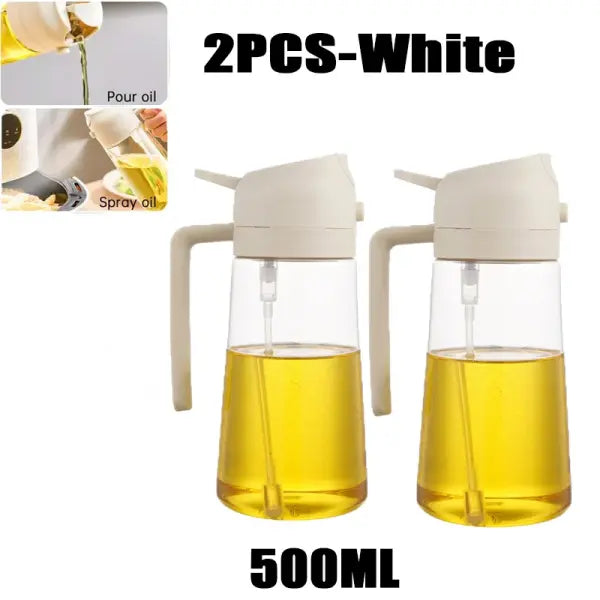 2in1 500ml Plastic kitchen oil sprayer Spray Oil Olive spray bottle for oil Dispenser BBQ Baking Roasting Picnic