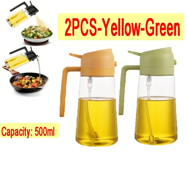 2in1 500ml Plastic kitchen oil sprayer Spray Oil Olive spray bottle for oil Dispenser BBQ Baking Roasting Picnic