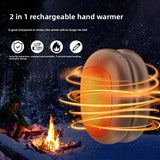 2in1 Magnetic Hand Warmers 3 Adjustable Heat Settings Fast 3 Second Heating Dual Sided Warmth Massage USB