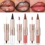Paraffinum liquidum model lip liner waterproof nude brown