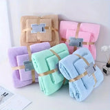 2pc bath towels coral velvet set for hotel spa