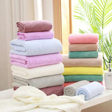 2pc bath towels coral velvet set for hotel spa