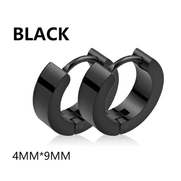 2pc Korean Fashion Stainless Steel Razor Blade Pendant Earrings – Punk Unisex Gothic Studs - type6