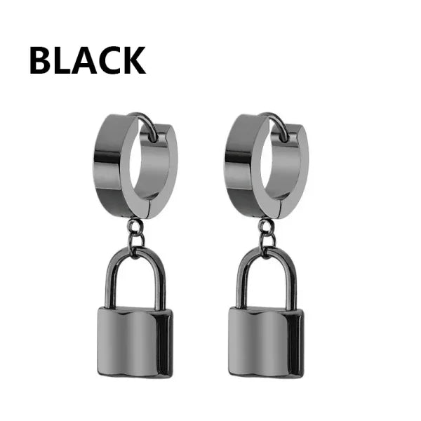 2pc Korean Fashion Stainless Steel Razor Blade Pendant Earrings – Punk Unisex Gothic Studs - Himpall