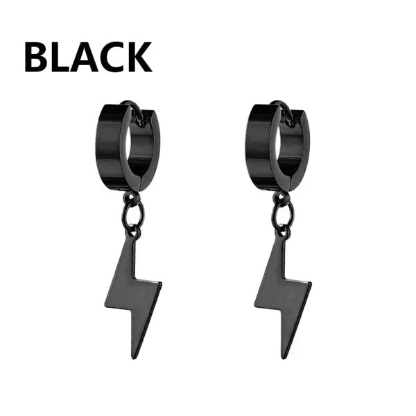 2pc Korean Fashion Stainless Steel Razor Blade Pendant Earrings – Punk Unisex Gothic Studs - Himpall