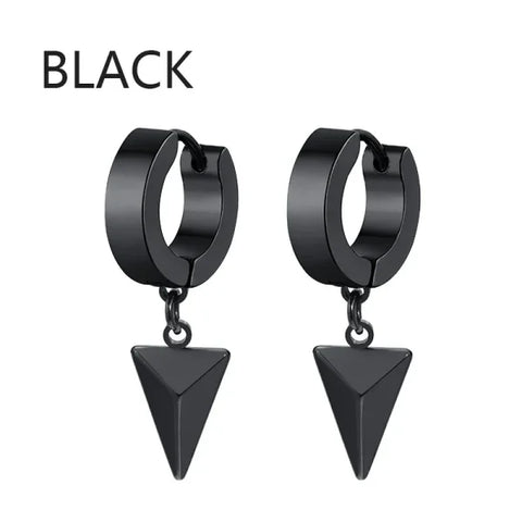 2pc Korean Fashion Stainless Steel Razor Blade Pendant Earrings – Punk Unisex Gothic Studs - type22