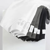 2PCS 100% Cotton T-Shirts – Unisex Solid Color Short Sleeve Loose Fit Round Neck Casual Tops