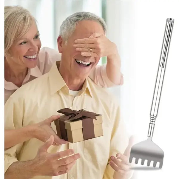 2PCS Extendable Back Scratcher – Portable Telescopic Metal Massager for Men Perfect Birthday & Christmas Gift - 2pcs