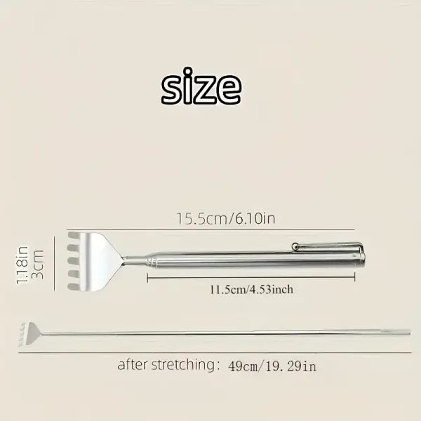 2PCS Extendable Back Scratcher – Portable Telescopic Metal Massager for Men Perfect Birthday & Christmas Gift - 2pcs