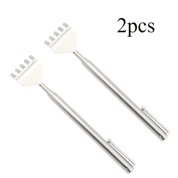 2PCS Extendable Back Scratcher – Portable Telescopic Metal Massager for Men Perfect Birthday & Christmas Gift - 2pcs