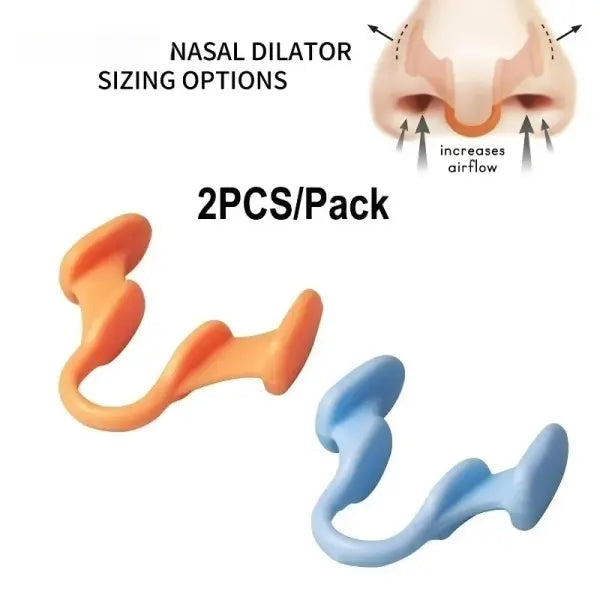 2pcs Anti-Snoring Silicone Nose Clip – Comfortable Snore Stop Device for Better Sleep