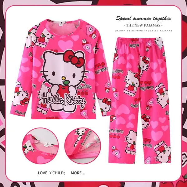 2pcs/set New Children Pyjamas Minnie Elsa Duck Cartoon Girls Sets Kid Home Wear boys and girls Travel Casual Sleepwear