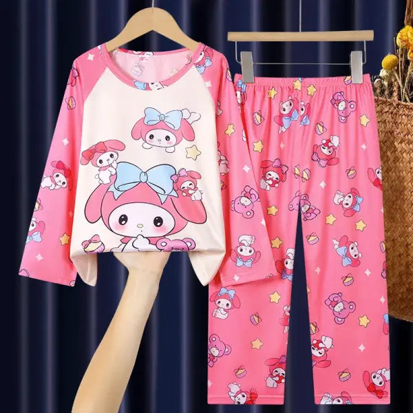 2pcs/set New Children Pyjamas Minnie Elsa Duck Cartoon Girls Sets Kid Home Wear boys and girls Travel Casual Sleepwear