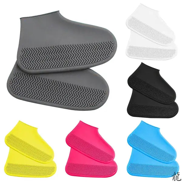 2PCS Waterproof Silicone Shoe Covers – Non-Slip High Elastic Rain Boots for Men & Women Reusable Outdoor Protection