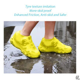 2PCS Waterproof Silicone Shoe Covers – Non-Slip High Elastic Rain Boots for Men & Women Reusable Outdoor Protection
