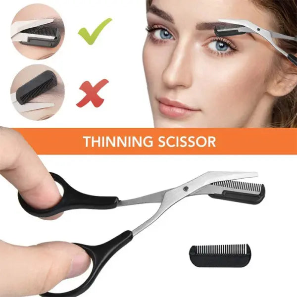 Eyebrow Trimmer Set Makeup Tools for Unisex (Stainless Steel) Professional Grooming