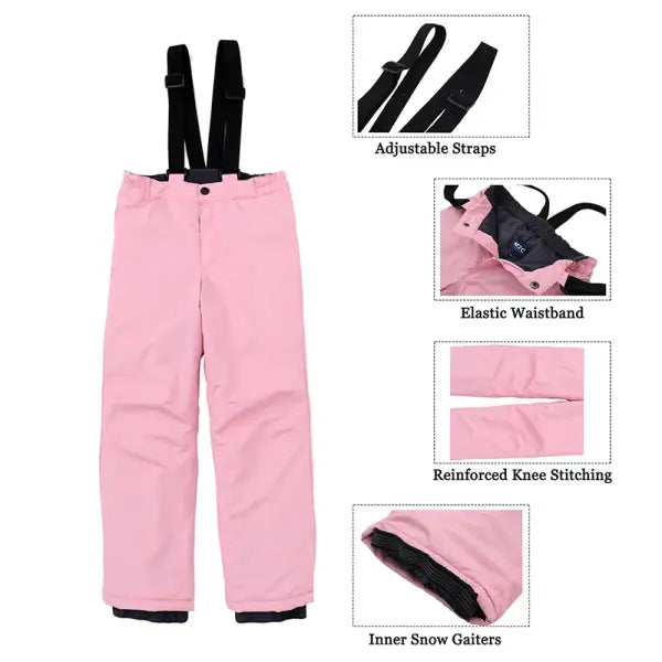 Kids Waterproof Ski Suit Set – Warm Windproof Snowboard Jacket & Pants for Boys & Girls (3–12T)