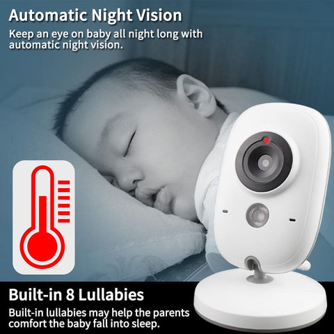 Digital Baby Care Monitor - 3.2 Inch Display Two-Way Intercom Night Vision