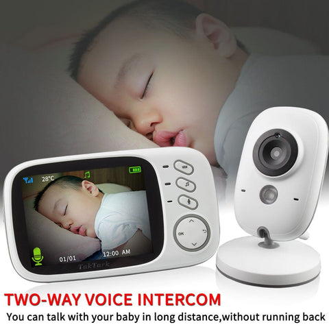 Digital Baby Care Monitor - 3.2 Inch Display Two-Way Intercom Night Vision - AU plug