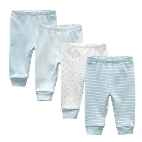3/4/5PCS Newborn Baby Pants – 100% Cotton Cartoon Trousers for 0–24M - Himpall