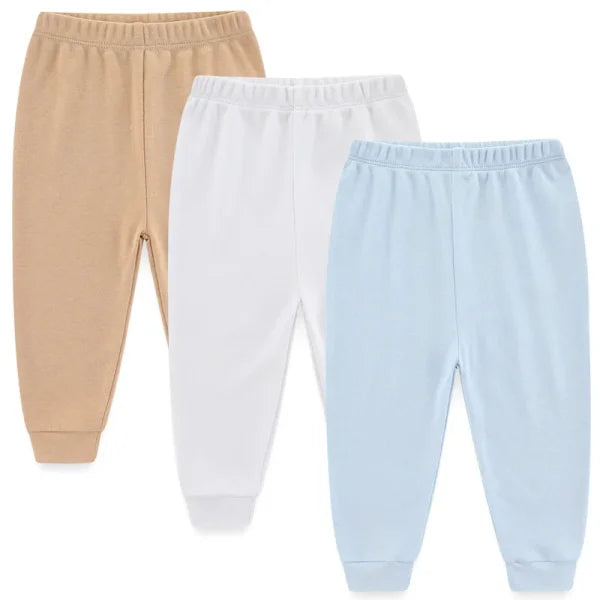 3/4/5PCS Newborn Baby Pants – 100% Cotton Cartoon Trousers for 0–24M - Himpall