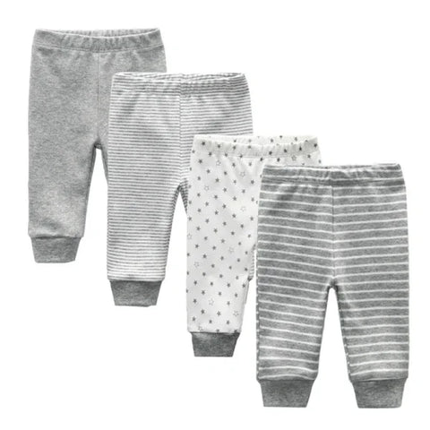 3/4/5PCS Newborn Baby Pants – 100% Cotton Cartoon Trousers for 0–24M - Himpall