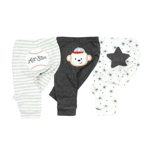 3/4/5PCS Newborn Baby Pants – 100% Cotton Cartoon Trousers for 0–24M - Himpall
