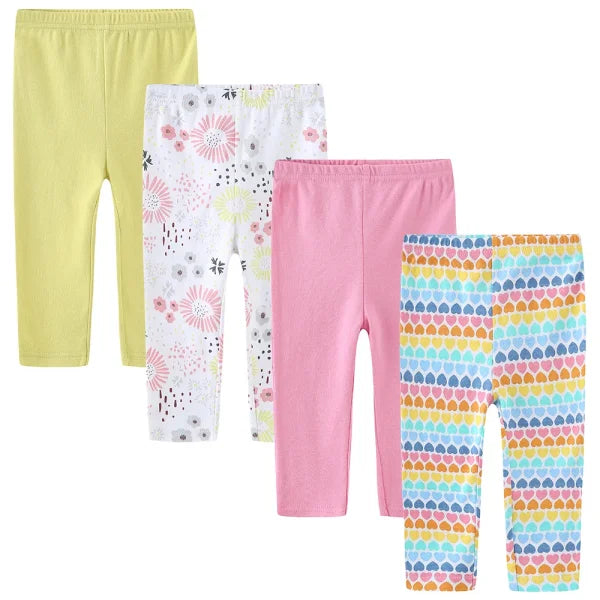 3/4/5PCS Newborn Baby Pants – 100% Cotton Cartoon Trousers for 0–24M - Himpall