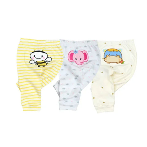 3/4/5PCS Newborn Baby Pants – 100% Cotton Cartoon Trousers for 0–24M - Himpall