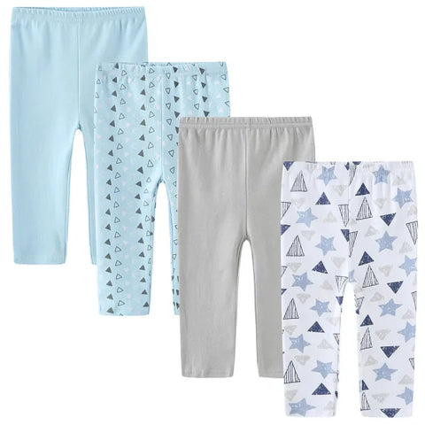 3/4/5PCS Newborn Baby Pants – 100% Cotton Cartoon Trousers for 0–24M - Himpall