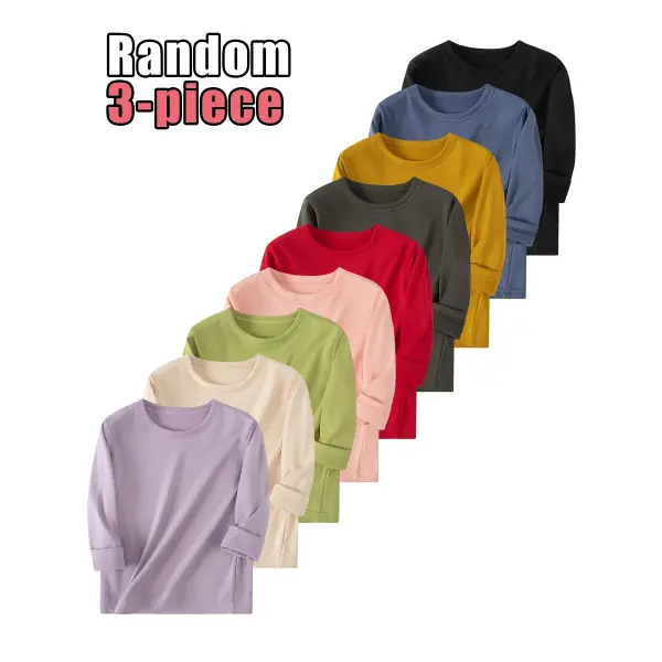 Childrens Unisex Knit Polyester Top 7-13Y True Fit - 3pcs-cfx-csct-sjnv / 110cm