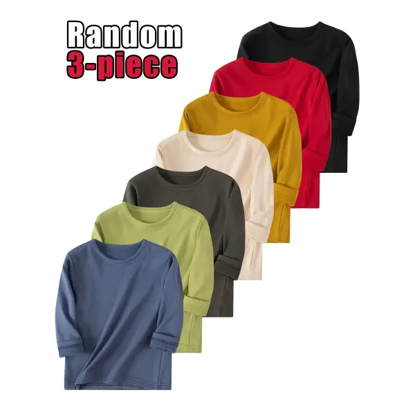 Childrens Unisex Knit Polyester Top 7-13Y True Fit - 3pcs-cfx-csct-sjnan / 120cm