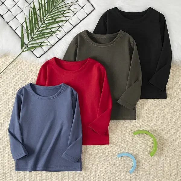 Childrens Unisex Knit Polyester Top 7-13Y True Fit - 4pcs-cfx-csct-nan / 130cm