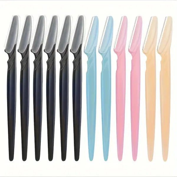 3/5/6/10/12 Piece Multi-Purpose Eyebrow Shaver Set - Gentle Facial Hair Trimmer Easy Grooming and Shaping Kit - Smooth