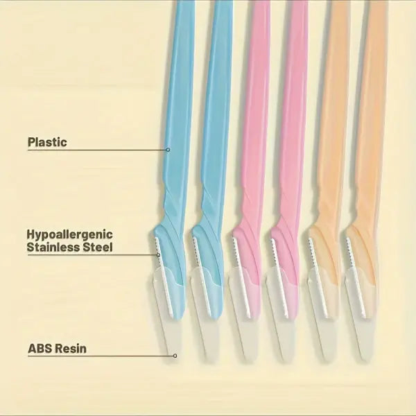 3/5/6/10/12 Piece Multi-Purpose Eyebrow Shaver Set - Gentle Facial Hair Trimmer Easy Grooming and Shaping Kit - Smooth