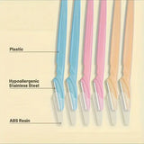 3/5/6/10/12 Piece Multi-Purpose Eyebrow Shaver Set - Gentle Facial Hair Trimmer Easy Grooming and Shaping Kit - Smooth