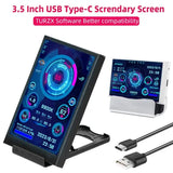 Turzx Software Type C Secondary 3.5 Inch Display for PC Monitoring