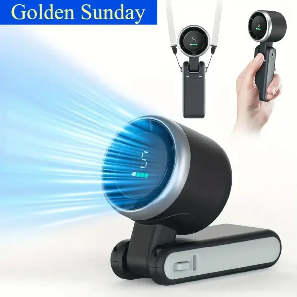 Golden Sunday Rechargeable Fan Metal Portable Travel Cooling - WHITE-1pc