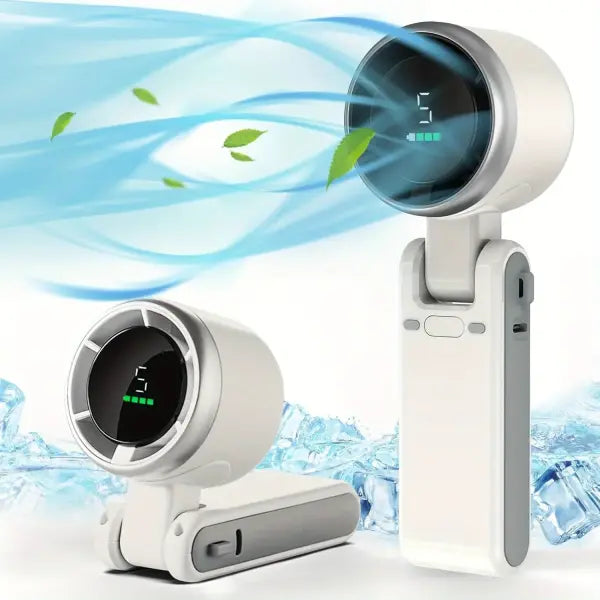 Golden Sunday Rechargeable Fan Metal Portable Travel Cooling - WHITE-1pc