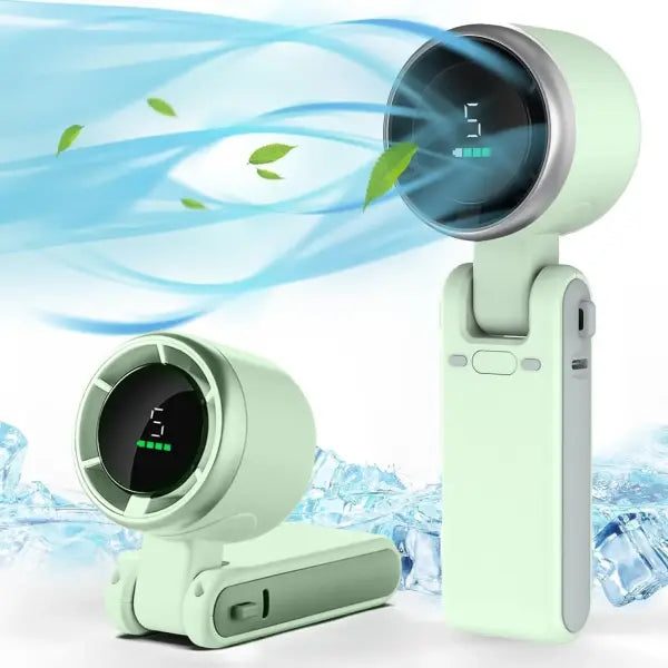 Golden Sunday Rechargeable Fan Metal Portable Travel Cooling - WHITE-1pc