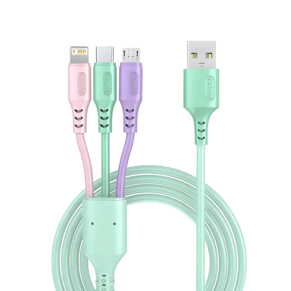 3-in-1 Fast Charging Cable – USB-C, Micro USB, iPhone Charger - Himpall