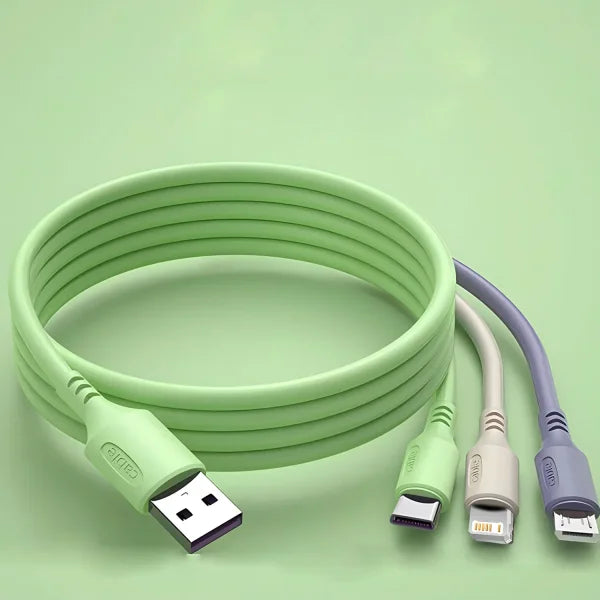 3-in-1 Fast Charging Cable – USB-C, Micro USB, iPhone Charger - Himpall