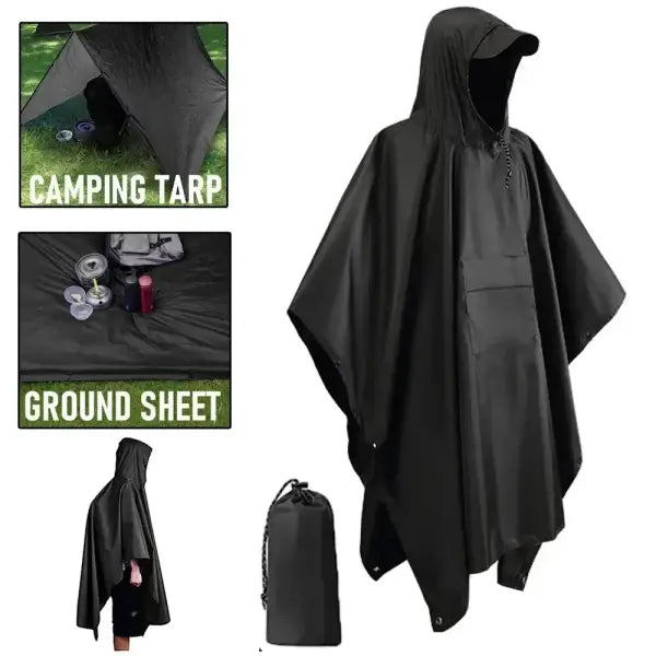 Military Raincoat Rain Poncho Waterproof Camping Tent